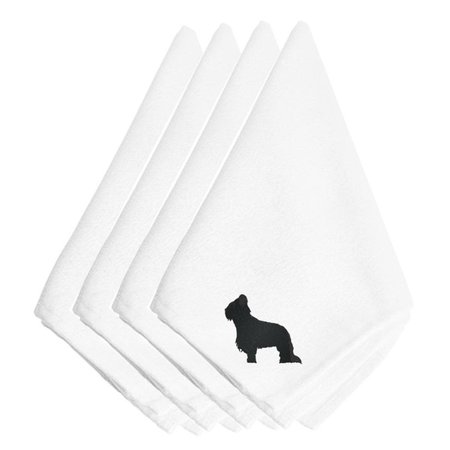 CAROLINES TREASURES Briard Embroidered Napkins, Set of 4 BB3426NPKE